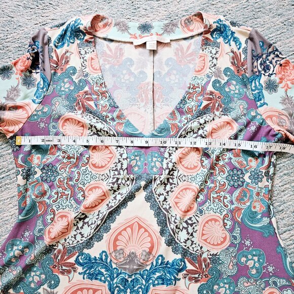 Boston Proper Multicolor "Paisley" Top , Size Medium - Picture 3 of 6
